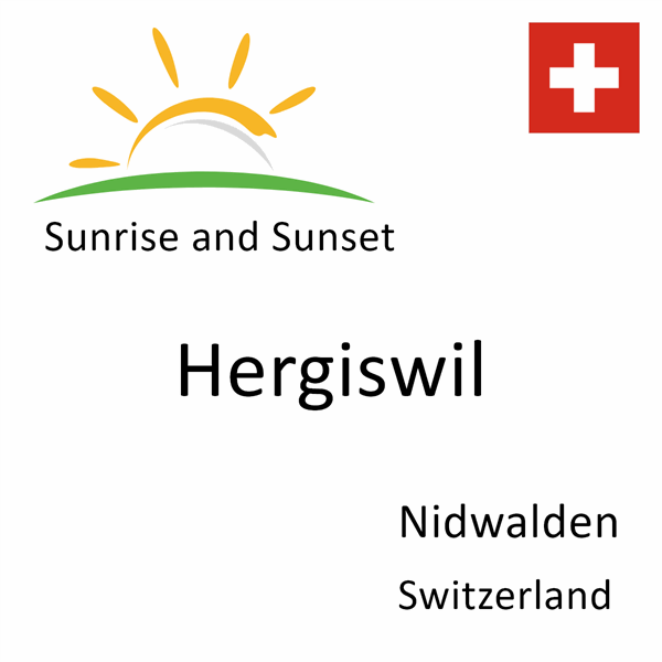 Sunrise and sunset times for Hergiswil, Nidwalden, Switzerland