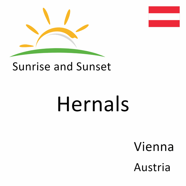 Sunrise and sunset times for Hernals, Vienna, Austria