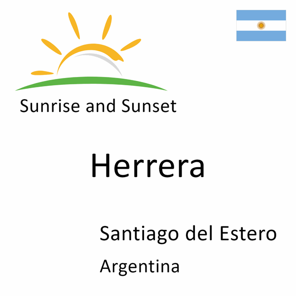 Sunrise and sunset times for Herrera, Santiago del Estero, Argentina