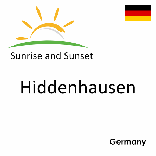 Sunrise and sunset times for Hiddenhausen, Germany