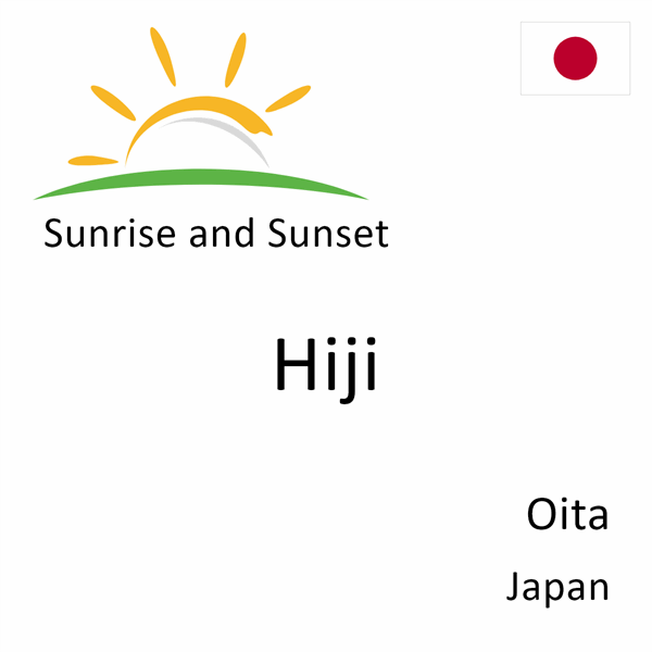 Sunrise and sunset times for Hiji, Oita, Japan