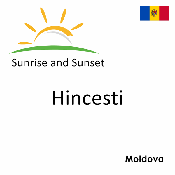 Sunrise and sunset times for Hincesti, Moldova