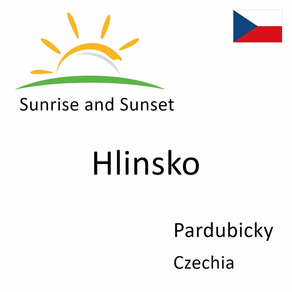 Sunrise and sunset times for Hlinsko, Pardubicky, Czechia