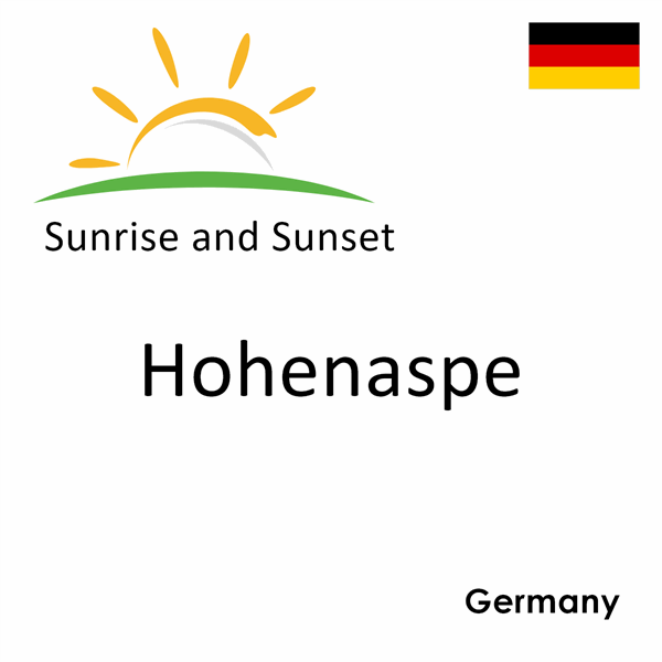 Sunrise and sunset times for Hohenaspe, Germany