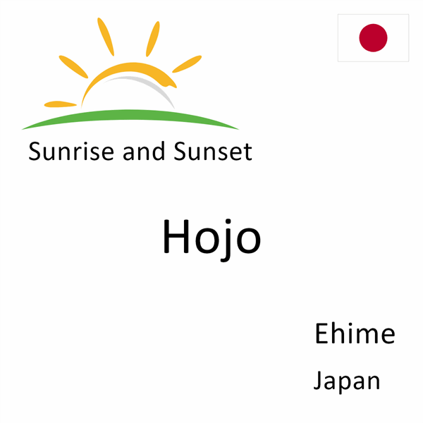 Sunrise and sunset times for Hojo, Ehime, Japan