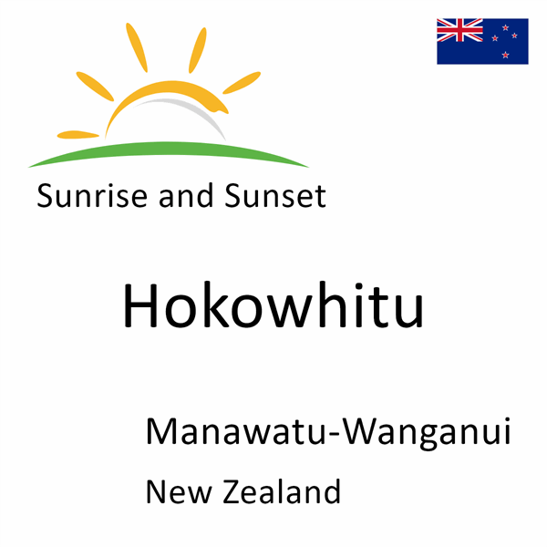 Sunrise and sunset times for Hokowhitu, Manawatu-Wanganui, New Zealand