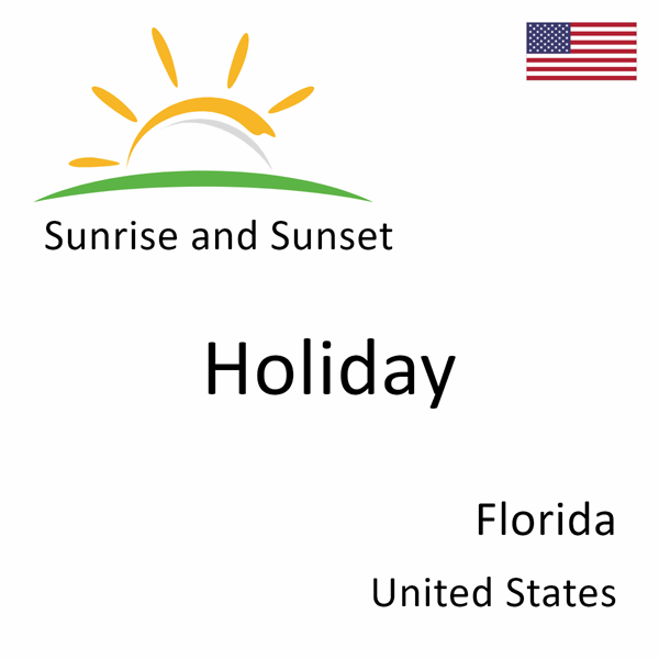 Sunrise and sunset times for Holiday, Florida, United States