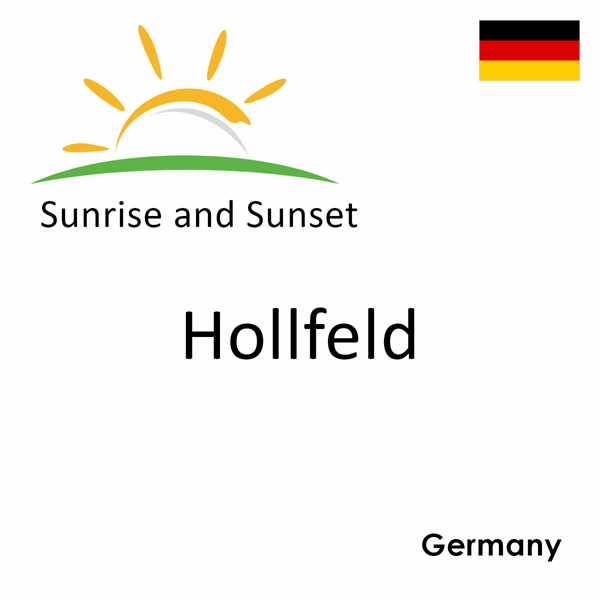 Sunrise and sunset times for Hollfeld, Germany