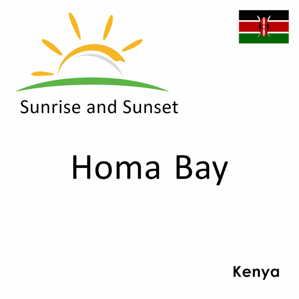 Sunrise and sunset times for Homa Bay, Kenya