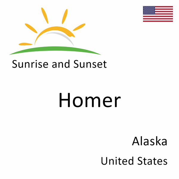 Sunrise and sunset times for Homer, Alaska, United States