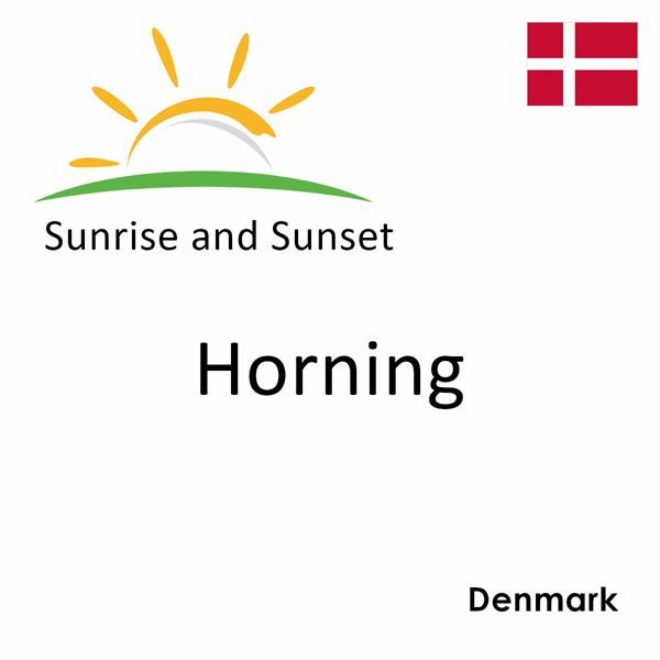 Sunrise and sunset times for Horning, Denmark