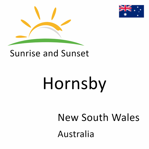 Sunrise and sunset times for Hornsby, New South Wales, Australia