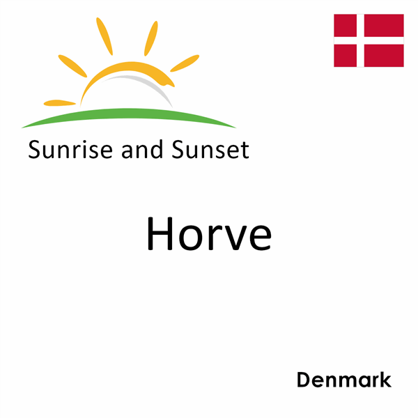 Sunrise and sunset times for Horve, Denmark