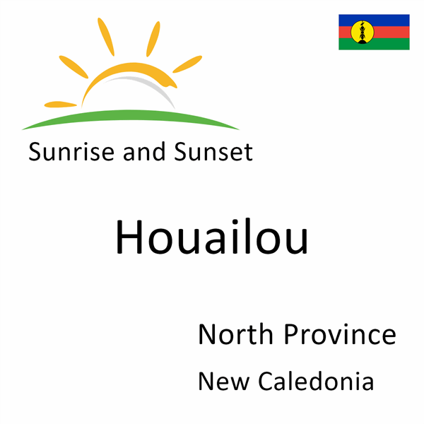 Sunrise and sunset times for Houailou, North Province, New Caledonia