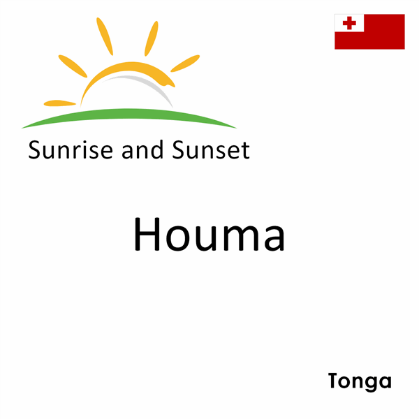 Sunrise and sunset times for Houma, Tonga