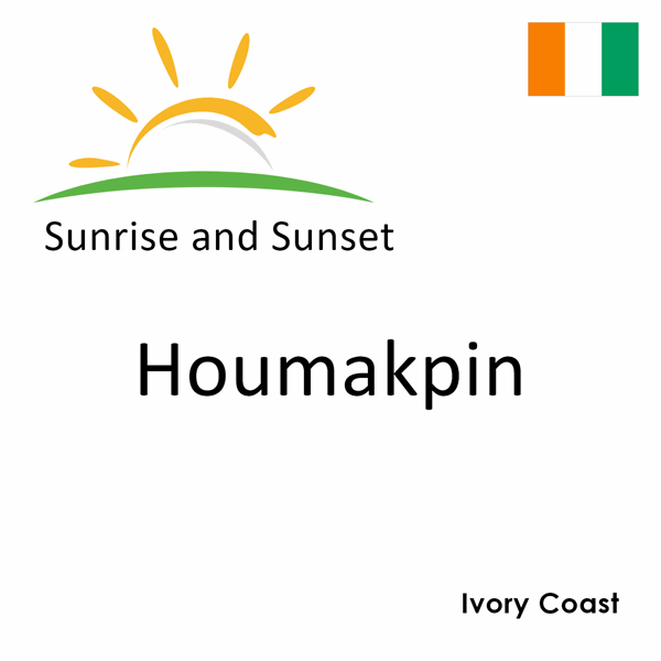 Sunrise and sunset times for Houmakpin, Ivory Coast