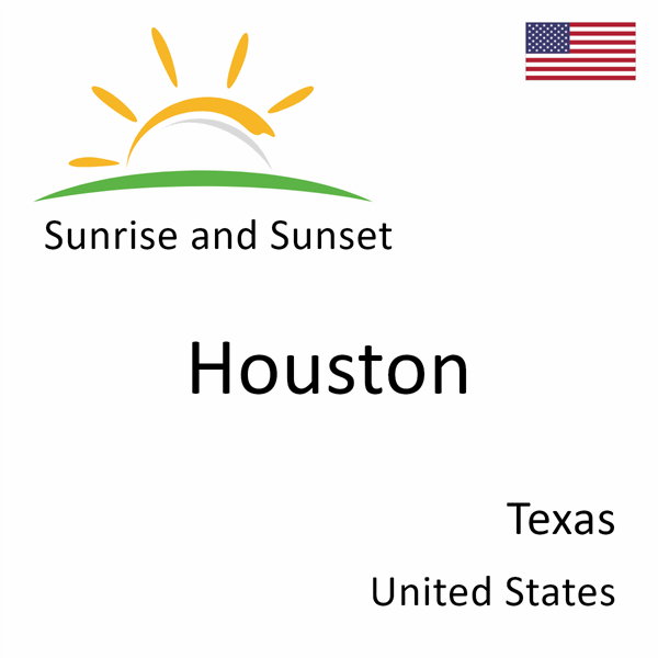 Sunrise and sunset times for Houston, Texas, United States
