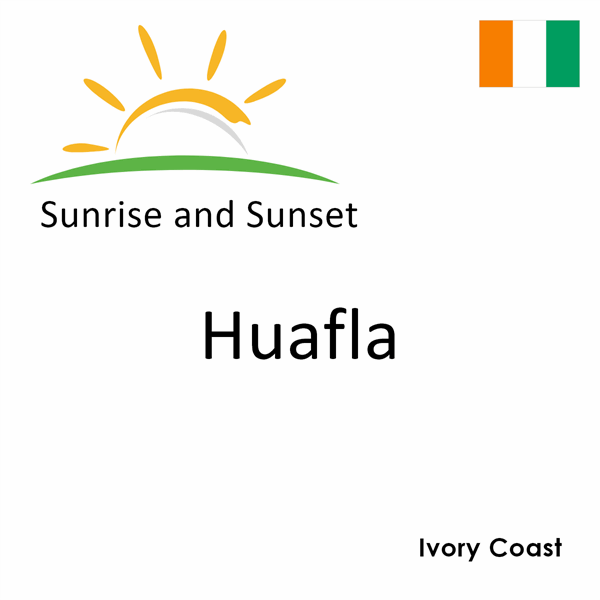 Sunrise and sunset times for Huafla, Ivory Coast