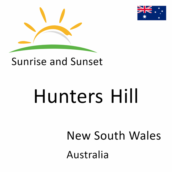 Sunrise and sunset times for Hunters Hill, New South Wales, Australia