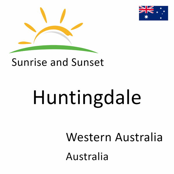 Sunrise and sunset times for Huntingdale, Western Australia, Australia