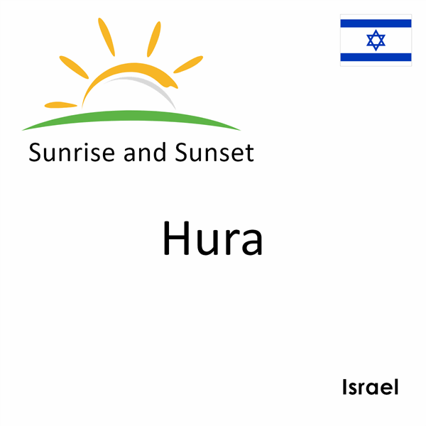 Sunrise and sunset times for Hura, Israel