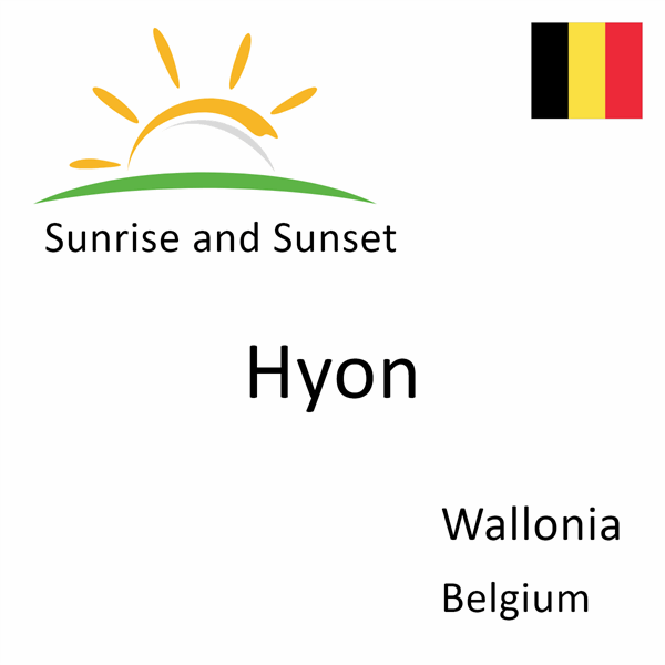 Sunrise and sunset times for Hyon, Wallonia, Belgium