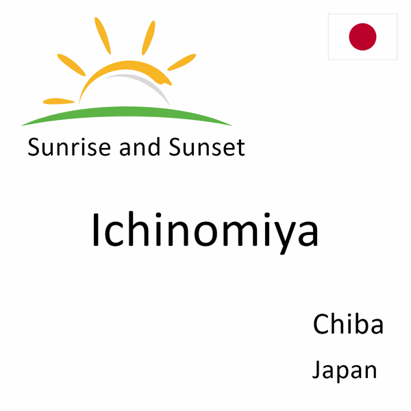 Sunrise and sunset times for Ichinomiya, Chiba, Japan