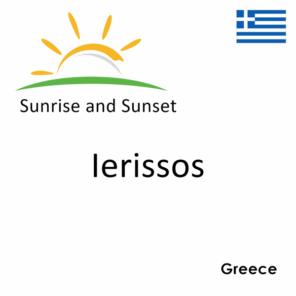 Sunrise and sunset times for Ierissos, Greece