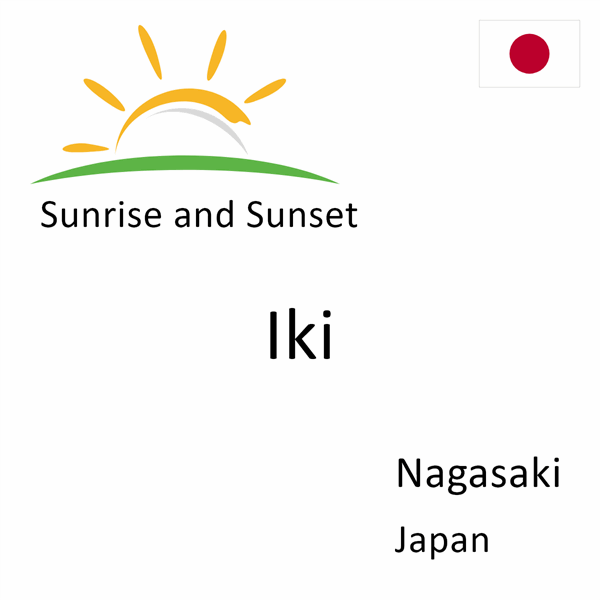 Sunrise and sunset times for Iki, Nagasaki, Japan