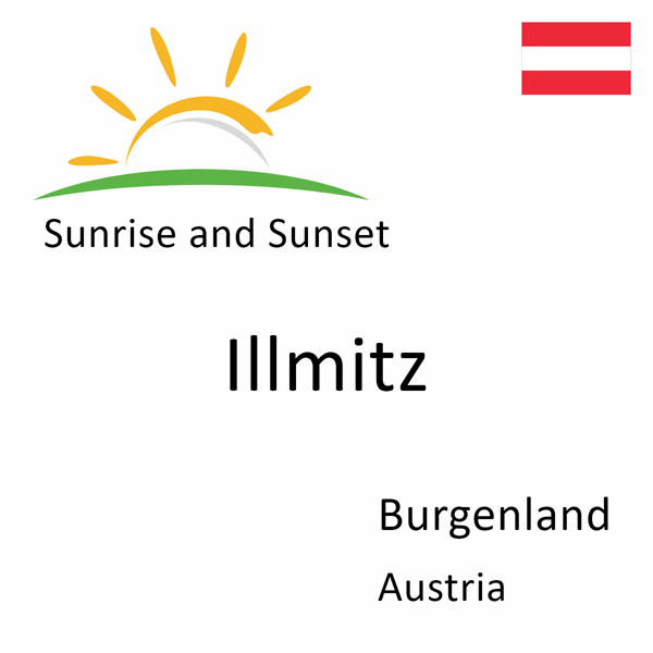 Sunrise and sunset times for Illmitz, Burgenland, Austria