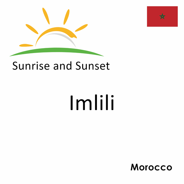 Sunrise and sunset times for Imlili, Morocco