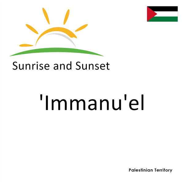 Sunrise and sunset times for 'Immanu'el, Palestinian Territory