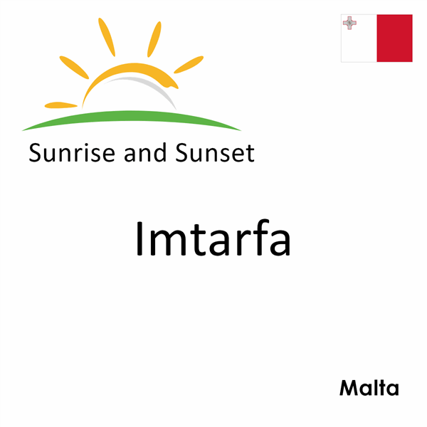 Sunrise and sunset times for Imtarfa, Malta