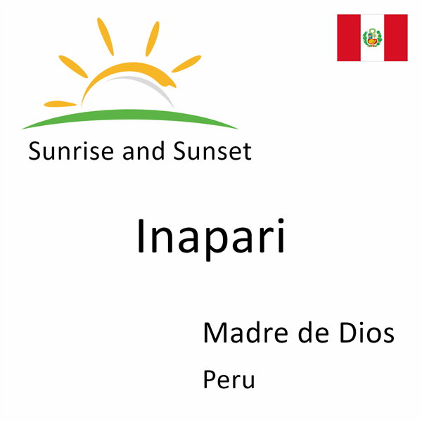 Sunrise and sunset times for Inapari, Madre de Dios, Peru