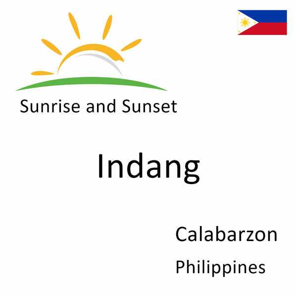 Sunrise and sunset times for Indang, Calabarzon, Philippines