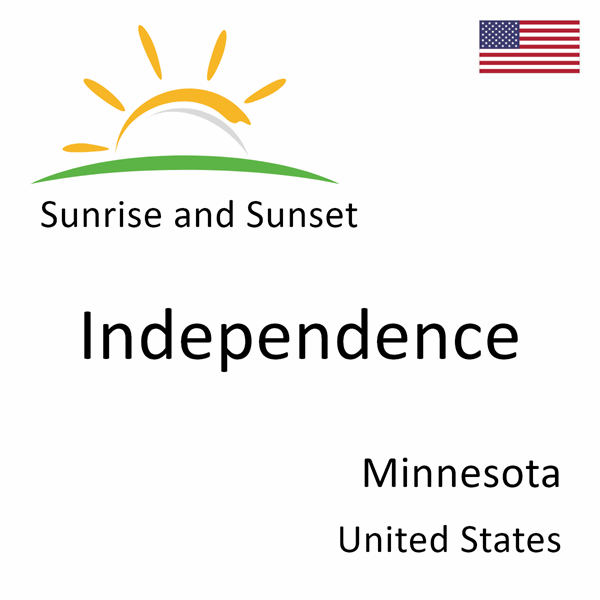 Sunrise and sunset times for Independence, Minnesota, United States