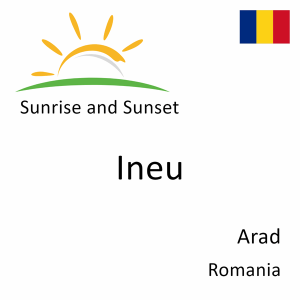Sunrise and sunset times for Ineu, Arad, Romania