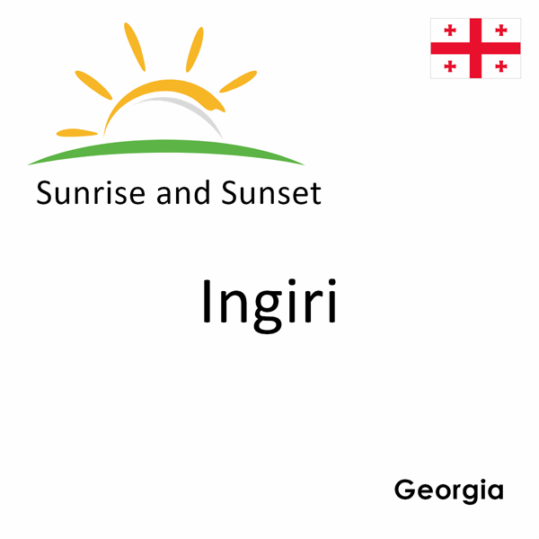 Sunrise and sunset times for Ingiri, Georgia