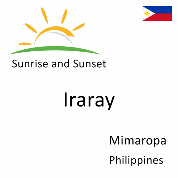 Sunrise and sunset times for Iraray, Mimaropa, Philippines