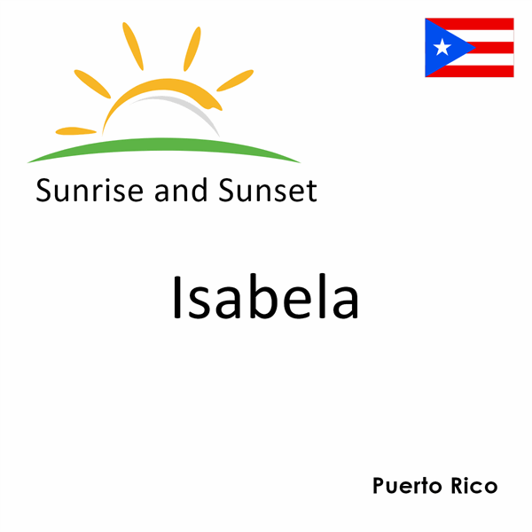 Sunrise and sunset times for Isabela, Puerto Rico
