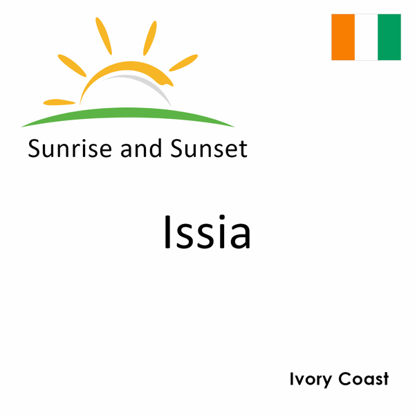 Sunrise and sunset times for Issia, Ivory Coast