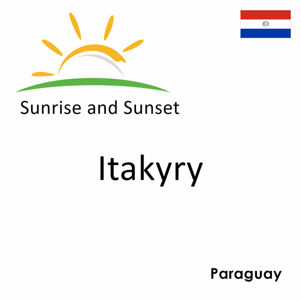 Sunrise and sunset times for Itakyry, Paraguay