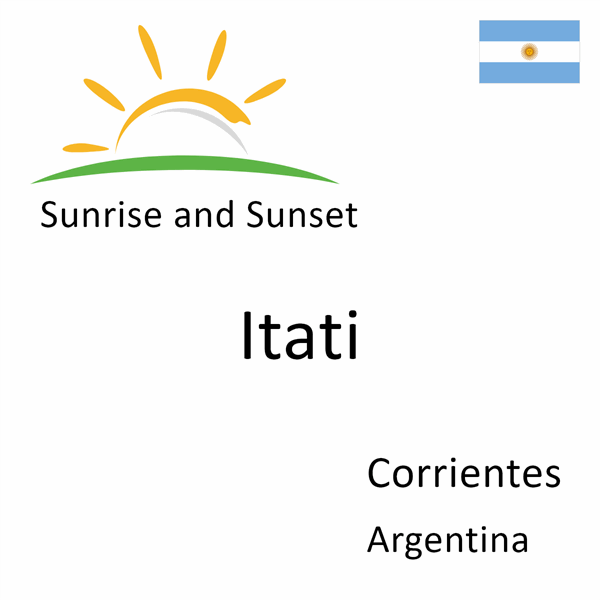 Sunrise and sunset times for Itati, Corrientes, Argentina
