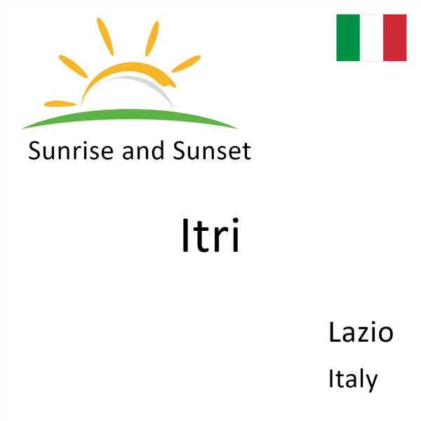 Sunrise and sunset times for Itri, Lazio, Italy