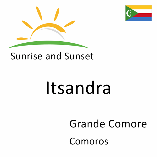 Sunrise and sunset times for Itsandra, Grande Comore, Comoros
