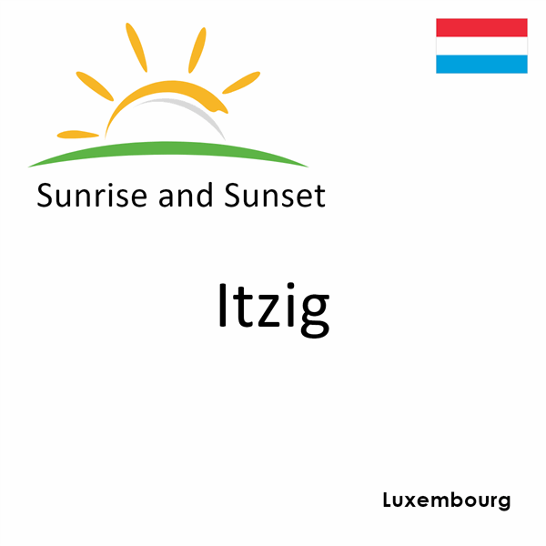 Sunrise and sunset times for Itzig, Luxembourg