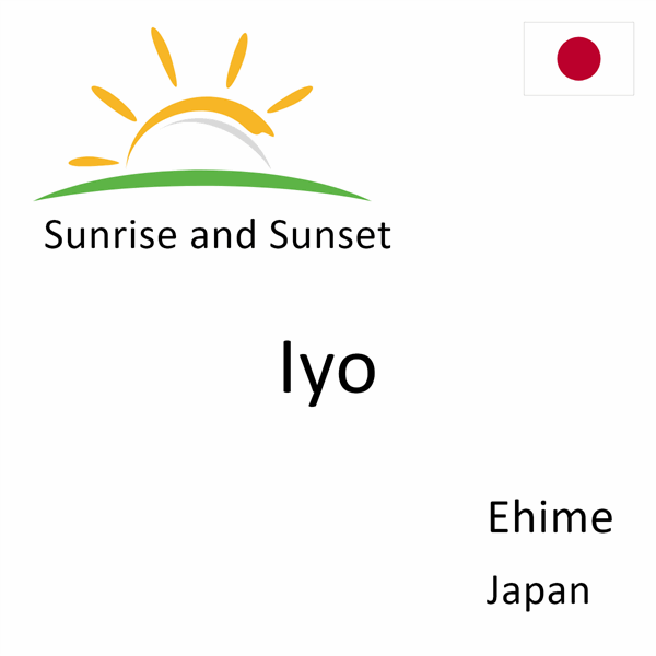Sunrise and sunset times for Iyo, Ehime, Japan