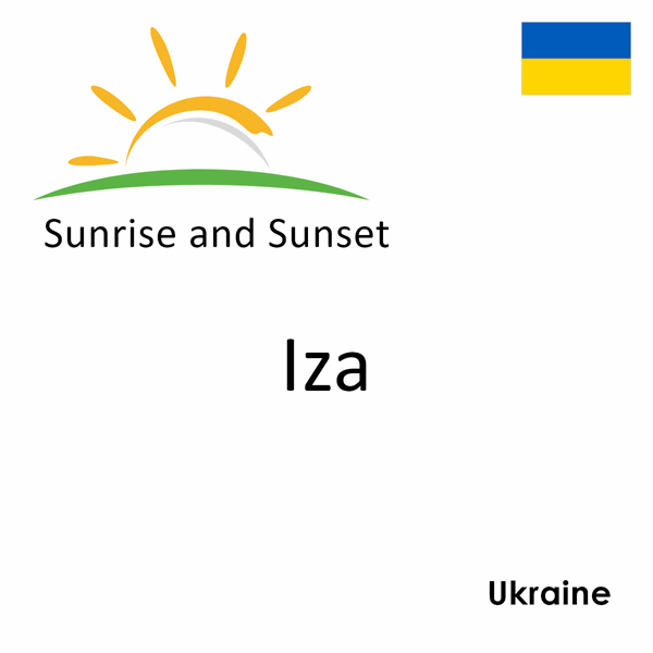 Sunrise and sunset times for Iza, Ukraine