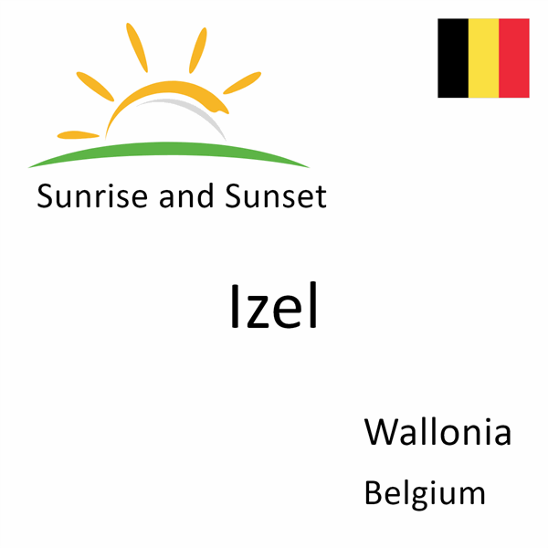 Sunrise and sunset times for Izel, Wallonia, Belgium