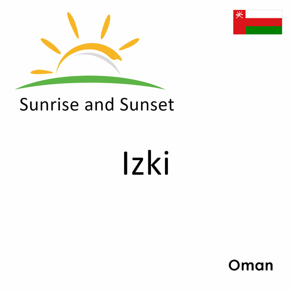 Sunrise and sunset times for Izki, Oman